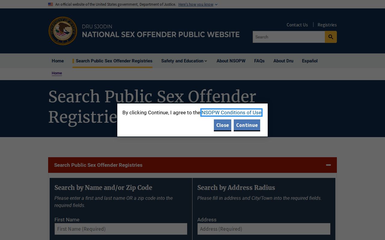 National registry search for a Harrison County sex offender lookup